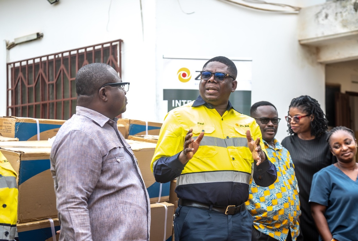 Social Responsibility Manager at Zijin, Mr. Paul Suchmann Apenu and Medical Superintendent of Abirem Government Hospital, Dr. Patrick Atta Larbi Sakyi