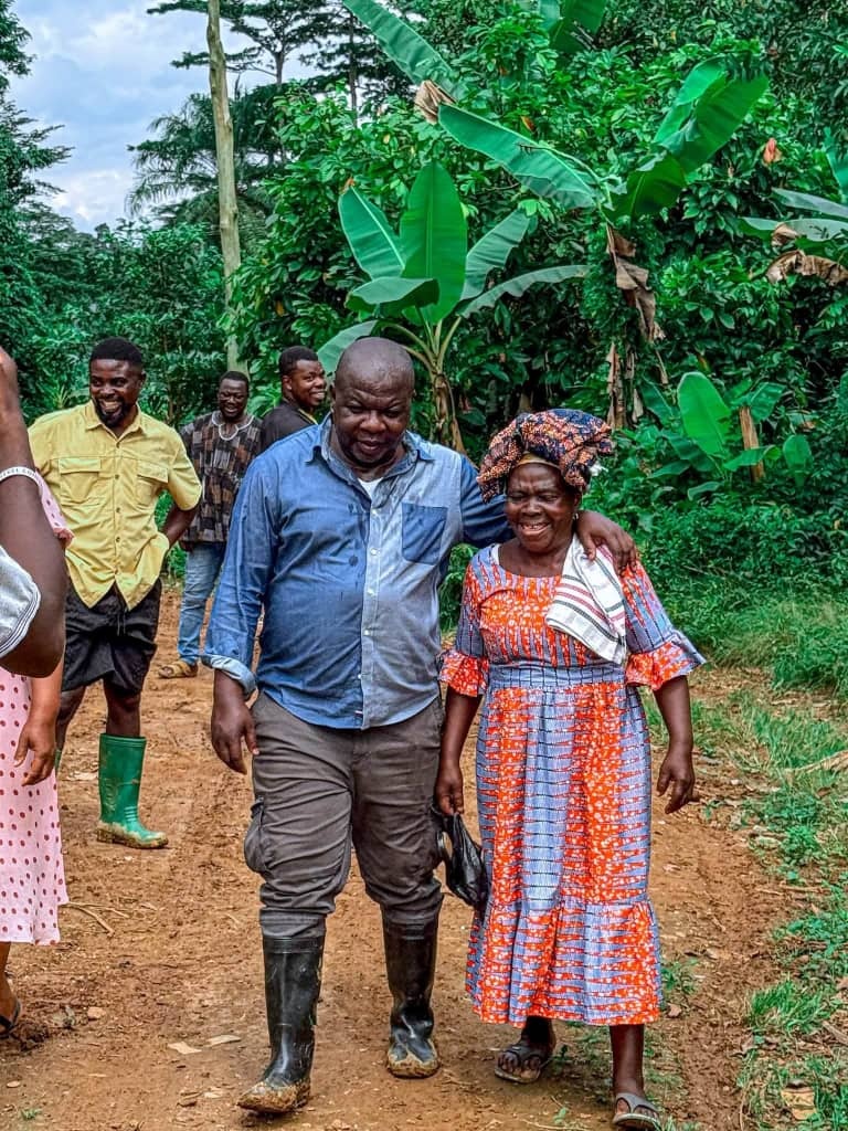 Frank Asiedu Bekoe, MP for Suhum (left)