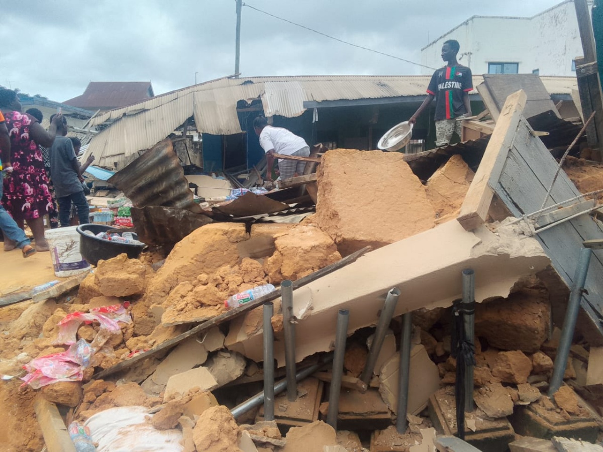 Ano Palace in Koforidua near Jackson park allegedly demolished by CEO of Capital View Hotel.