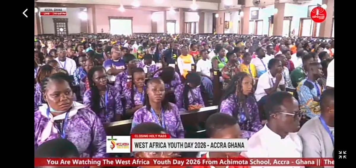Pilgrims at mass