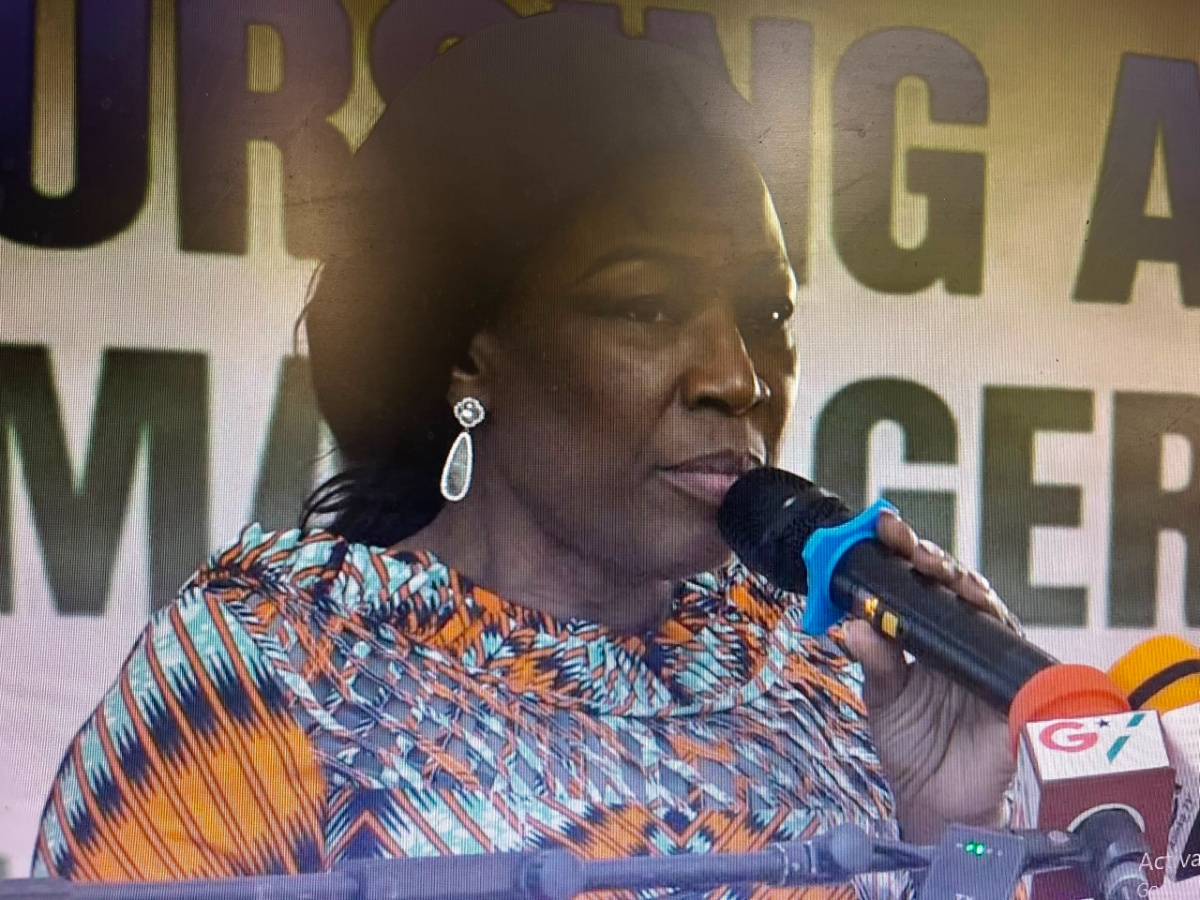 Deputy Minister for Health - Prof Grace Ayensu-Danquah speaking at the conference