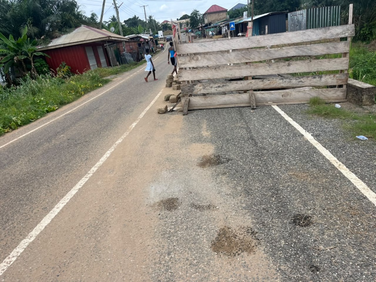The site of the damaged bridge.