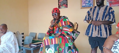 Osabarima Adu Asare Bosompem speaking with the delegation