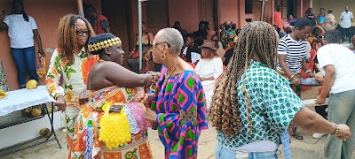 The delegation displaying their prowess in Kete dance.